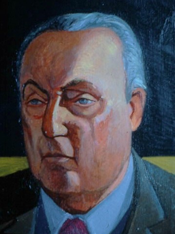portrait painting of writer Girogio Bassani by Margaret McCann