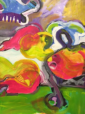 YVR, YVRART, Painting, abstraction, lyrical abstraction, expressionism, neoexpressionism, abstract expressionsism, Natalie Reynolds, artist, colour, color, acrylics, canvas, fine art, pop art, YVR, Vancouver BC Canada