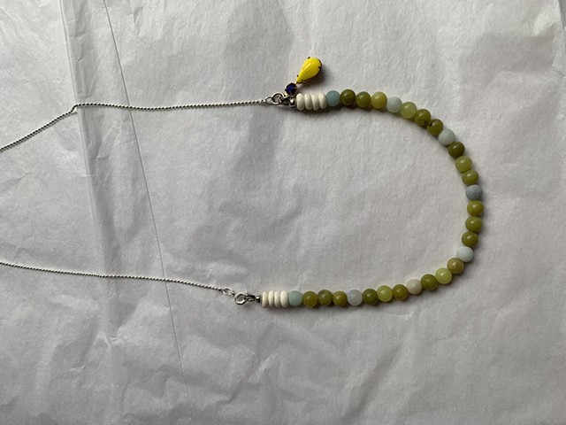 Necklace with beads and findings 