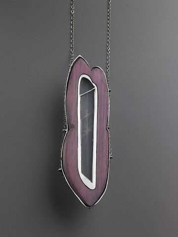 purple heart, wood, glass, silver, metal, jewelry