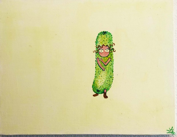 "in a pickle" #7(glow in the dark)