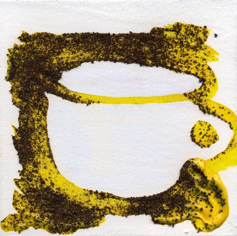 yellow sprinkled coffee