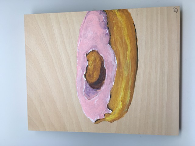 donut on wood