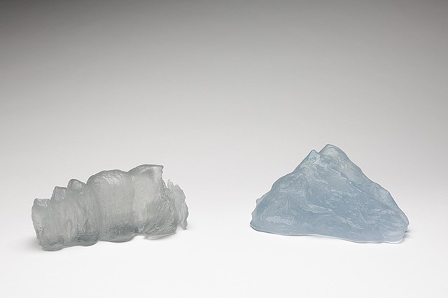 Antarctica and Greenland Glass Icebergs