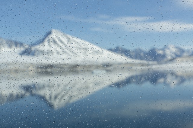 View from the Salt Splattered Window Under COVID Quarantine (Blue Fjord)