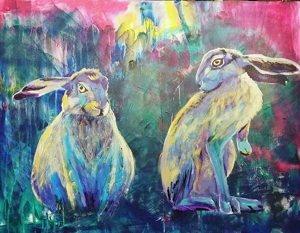 A Meeting Between Two Hares