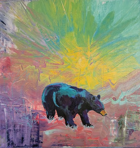 Black Bear in Pastel