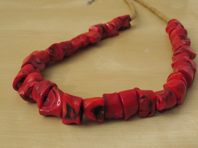 chunky coral necklace