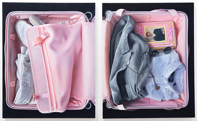 Pink Suitcase with Pendant