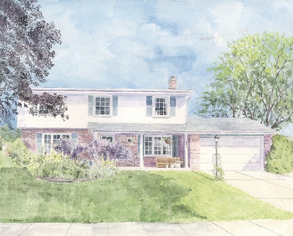 Milwaukee Home with Three Flowerpots