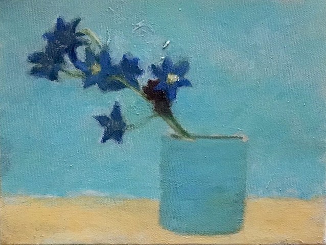 Blue Star Flowers in a Cup