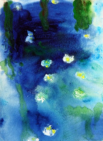 Impressionist, water lilies, lilies, Monet, floral, flowers, water