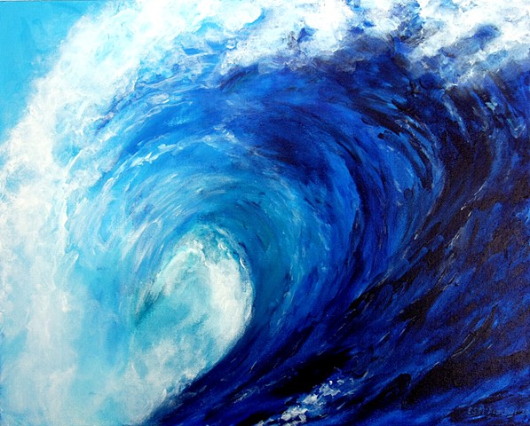 ocean, wave, surf, hang+ten, summer, vacation, water, beach, hawaii, blue, white, foam