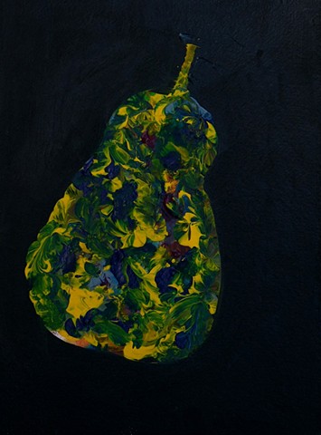contemporary painting pear colorful abstract modern 