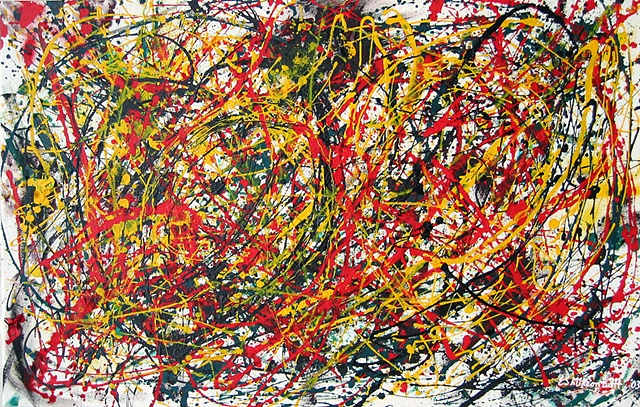 contemporary abstract art acrylic painting drip painting modern art