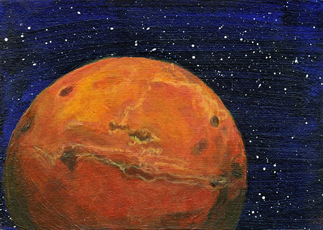science, Mars, space, astronomy, planets, universe, solar system, cosmic, art, painting, art science, science art, sci-art, sciart