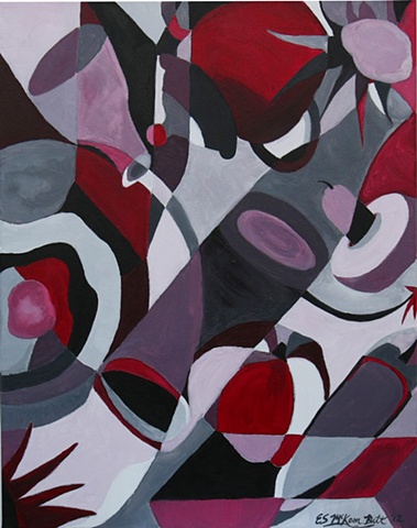 contemporary abstract art acrylic painting still life modern art