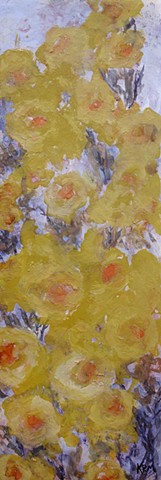 yellow flower painting, kelsey mcdonnell, wyoming artist, abstract artist, abstract flower art, buffalo wyoming, resistance art, four years of flowers