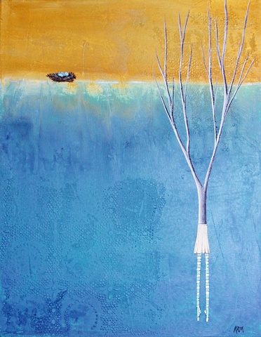 Wyoming artist, contemporary art, woman and tree painting