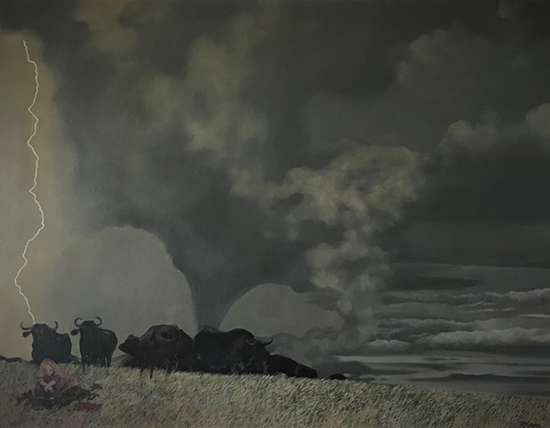 thunderstorm lightning contemporary art perth artist psyche grief sky skies dark 