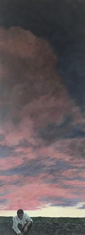 grief despair the next morning contemporary art perth wa artist painting landscape narrative sky skies mourning