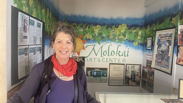 The Molokai Art Center Information booth at the Molokai Airport
