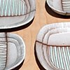 "Striped Plates and Bowls"