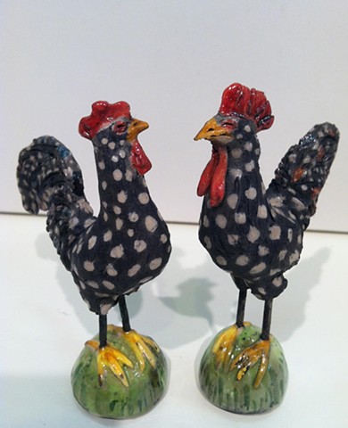 little raku roosters