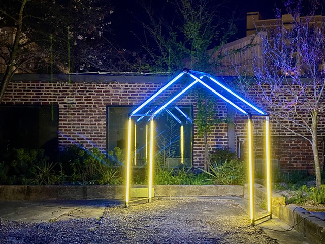 Home Forever (Blue & Yellow House), 2022, Atlanta Contemporary