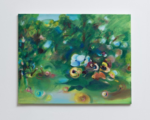 Pansy Study, oil on canvas, 16" x 20"