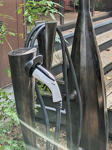 EV Charging Station Sculpture