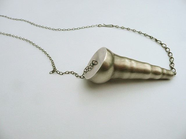 Pod Necklace, sterling silver hand fabricated necklace by Sara Owens Jewelry