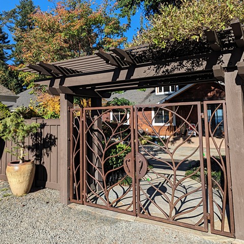 Double dual swing entry gate