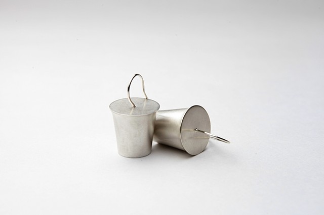 Temple Earrings, sterling silver by Sara Owens