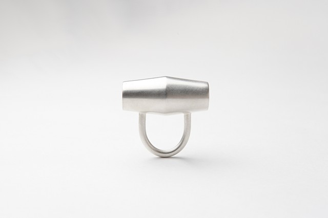 Hammerhead Ring, sterling silver by Sara Owens