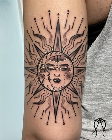 Sun Moon Magick Tattoo