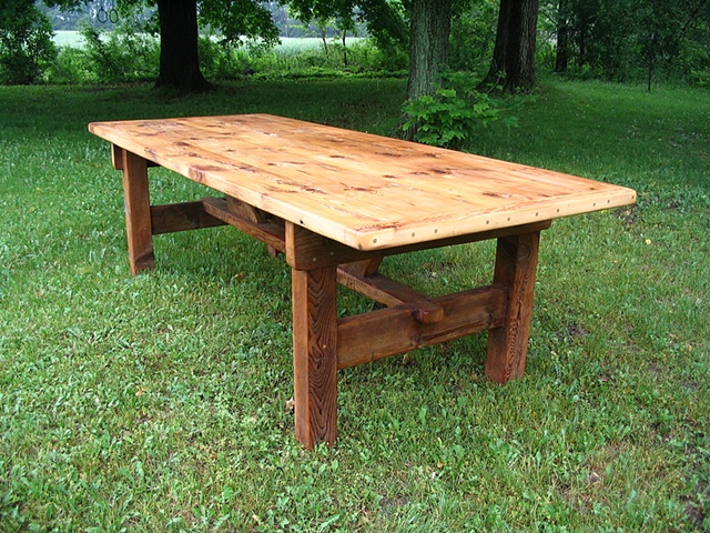 reclaimed lumber wood furniture dining table custom barn 