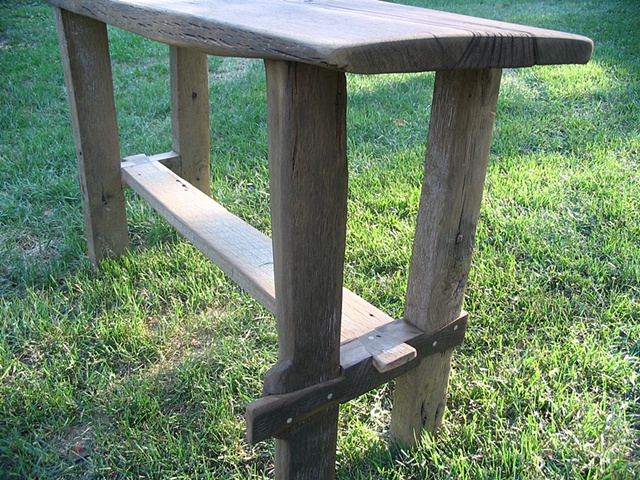 reclaimed lumber wood furniture side table