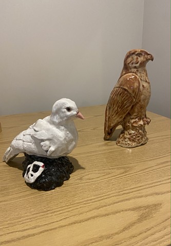 mixed mediums and fired clay