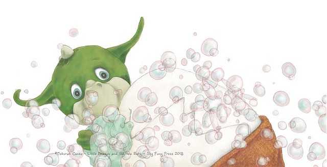 Scrubbing Bubbles...Little Dragon and the New Baby - Sky Pony Press 2018