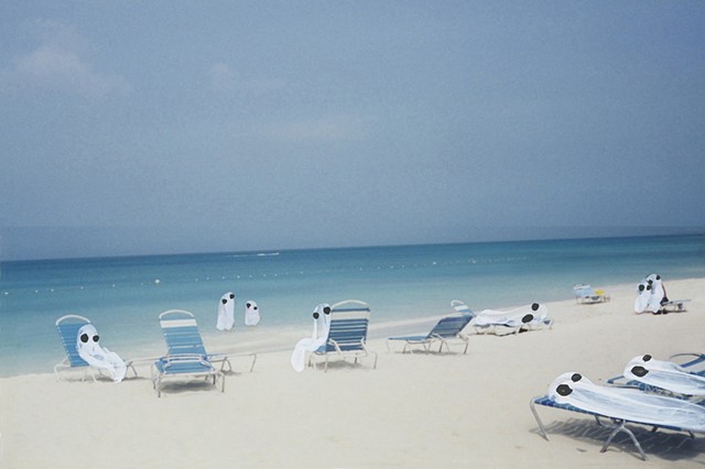 Sunbathers blue