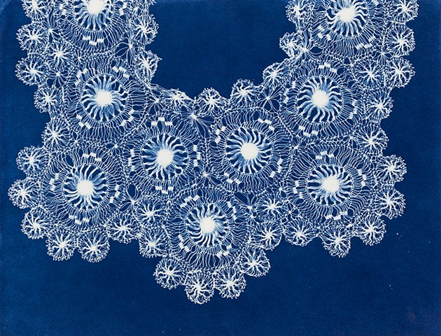 Tangled up in Blue: Lace Cyanotypes