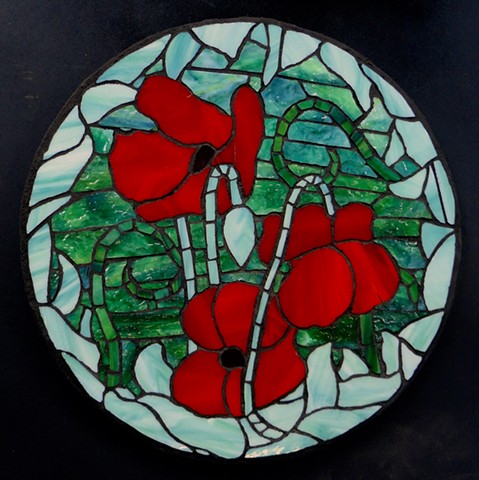 flowers, poppies, red,