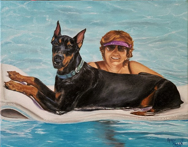Doberman, service dog, support dog, pet portrait, pet and owner, dog portrait