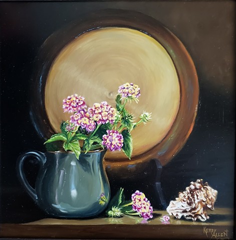 Still life, flowers, wildflowers, oil painting, realism