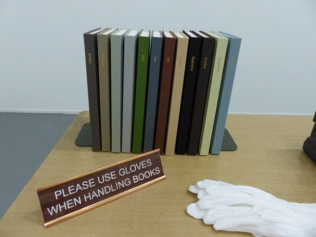 This Disposable Day Desk Calendar book series--Installation view