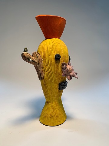 "Yellow Face Vase" (view 3)