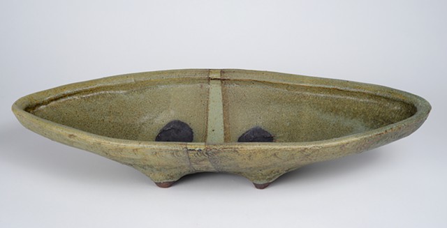 Green Oval Shaped Platter (view 1) 