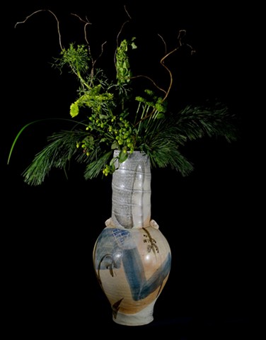 Vase with drawings