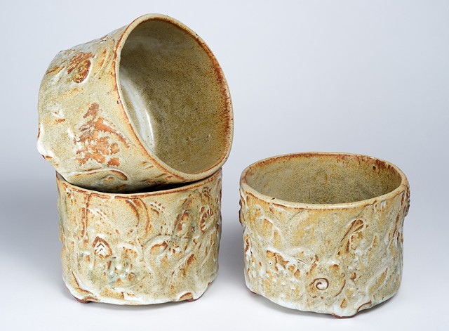 Tall Textured Bowls 